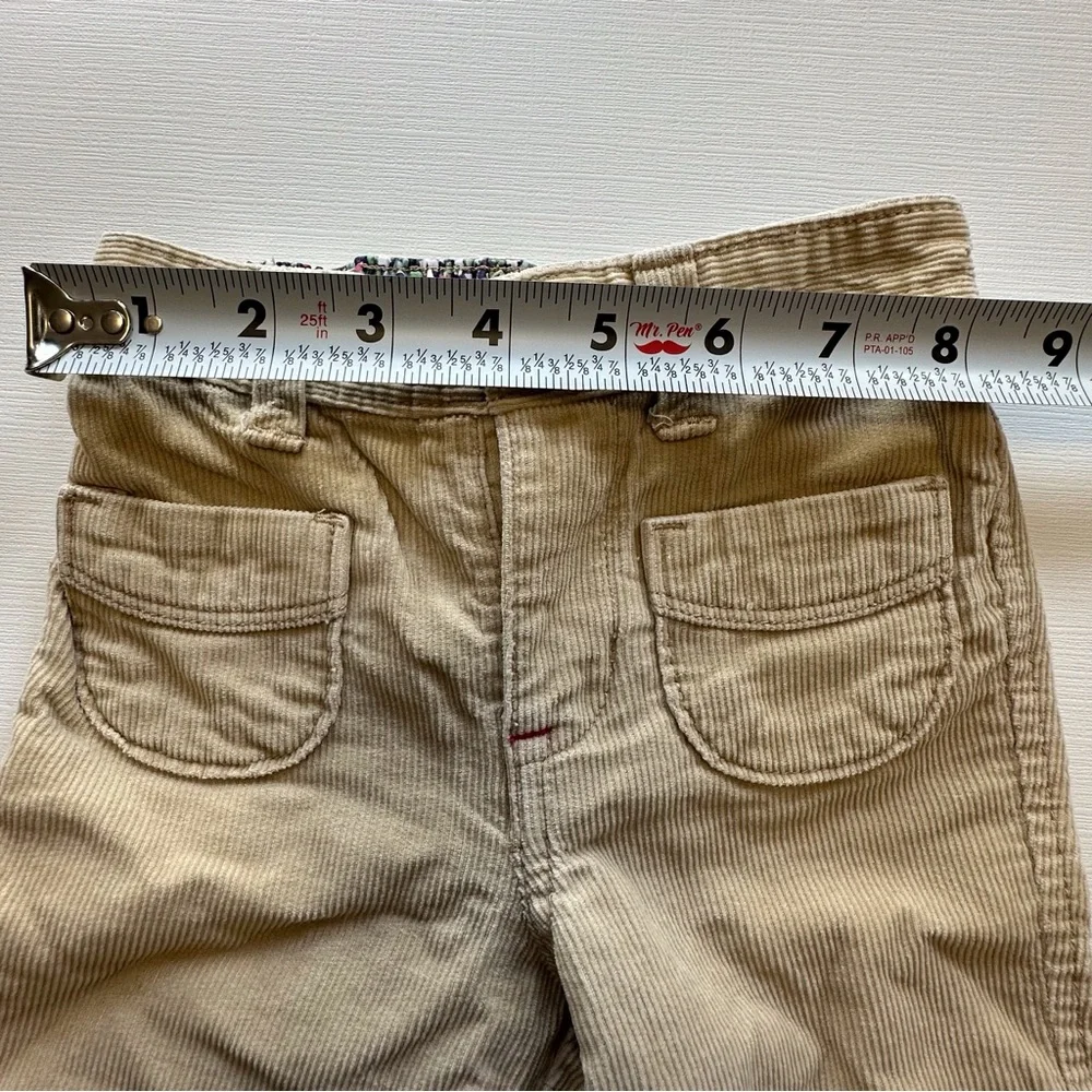 Baby Gap Tan Corduroy Flare Leg Pull On Pants 6-12 Months Girls Button Snap‎